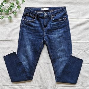 ZARA dark blue denim jeans.
